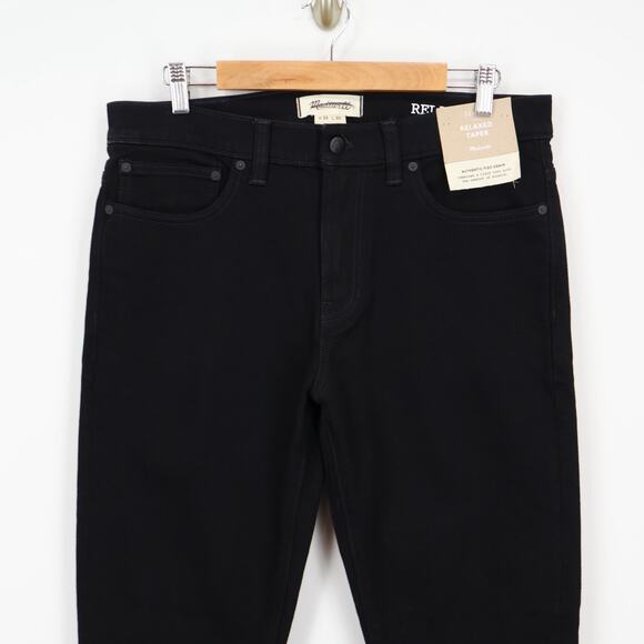 Madewell Mens Relaxed Taper Flex Denim Jean Black Size 33x30 NWT - Picture 3 of 9